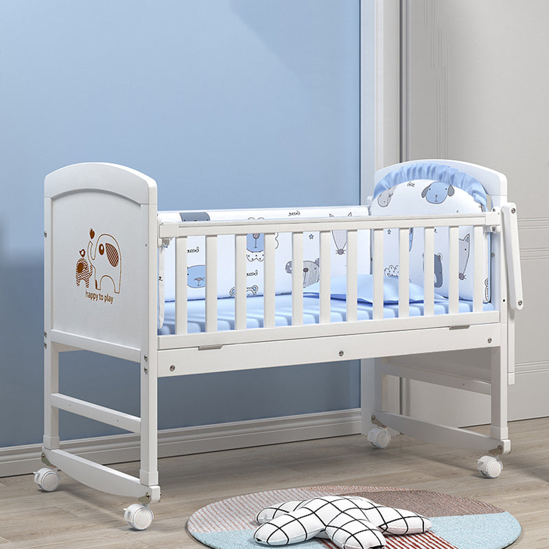 White Solid Wood Crib Cradle Nursery Center Solid Wood Crib Cradle