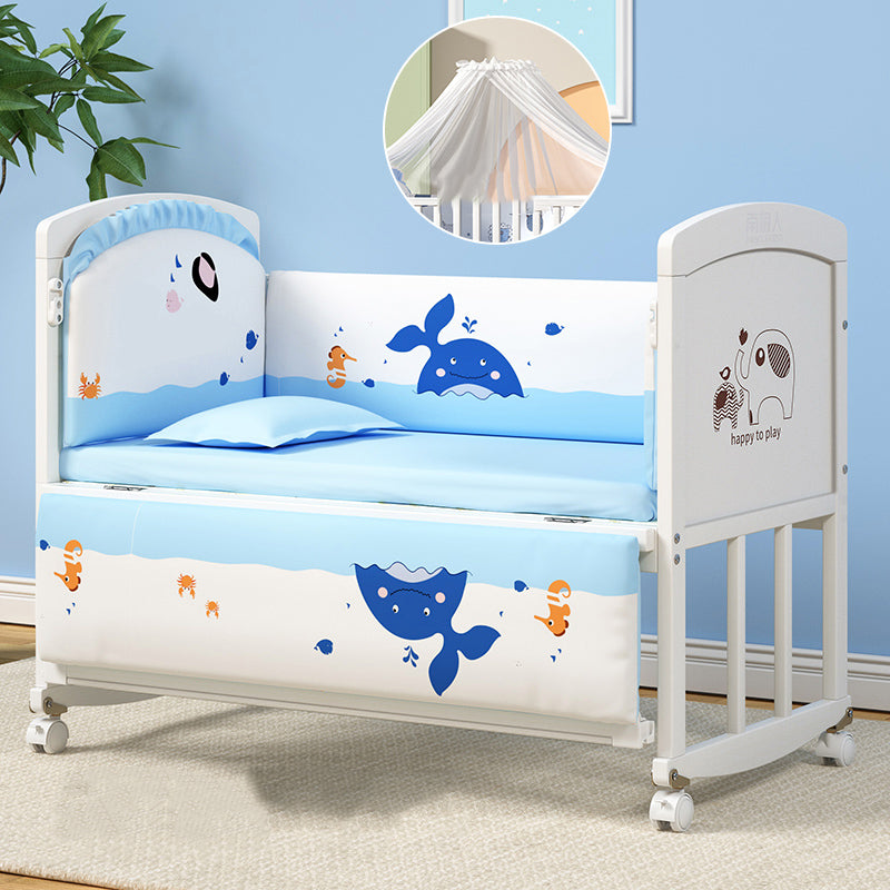 White Solid Wood Crib Cradle Nursery Center Solid Wood Crib Cradle