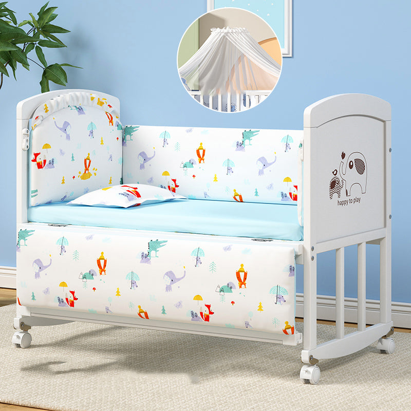 White Solid Wood Crib Cradle Nursery Center Solid Wood Crib Cradle