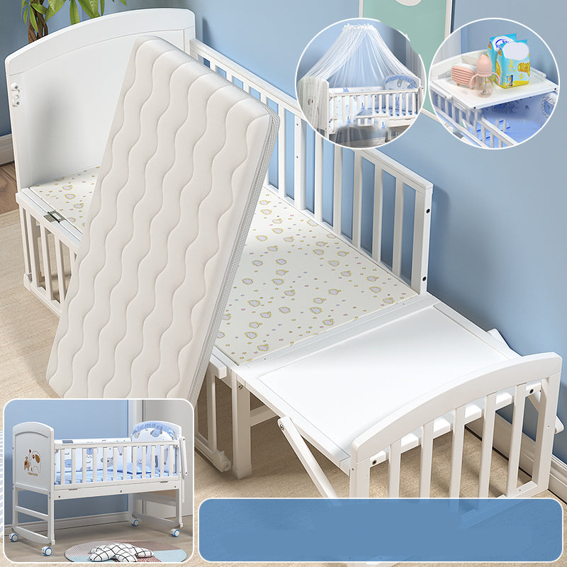 White Solid Wood Crib Cradle Nursery Center Solid Wood Crib Cradle