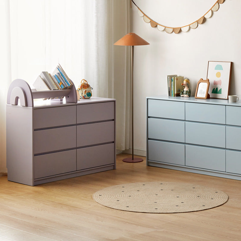 Horizontal Scandinavian Kids Furniture Wooden Matte Baby Dresser