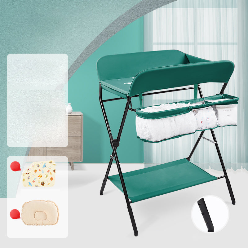 Modern Metal Baby Changing Table Folding Changing Table with Basket