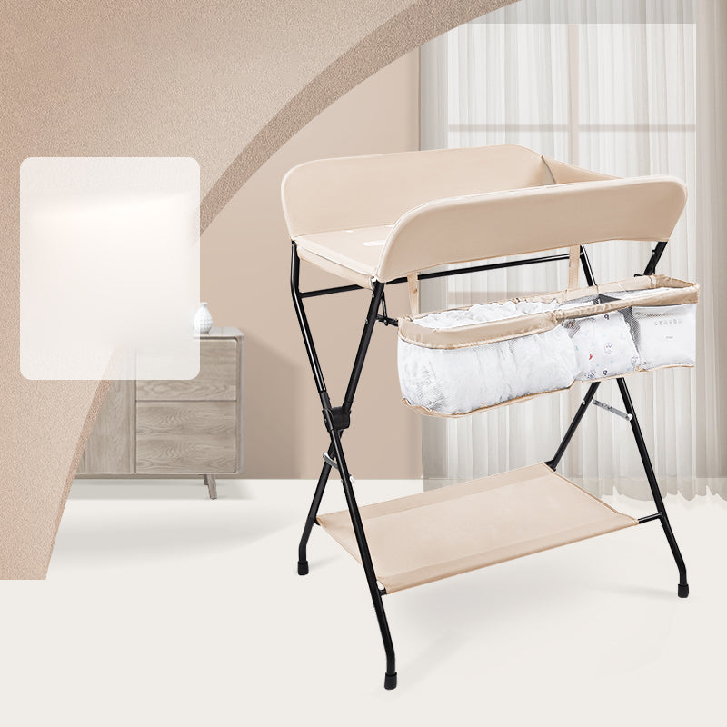 Modern Metal Baby Changing Table Folding Changing Table with Basket