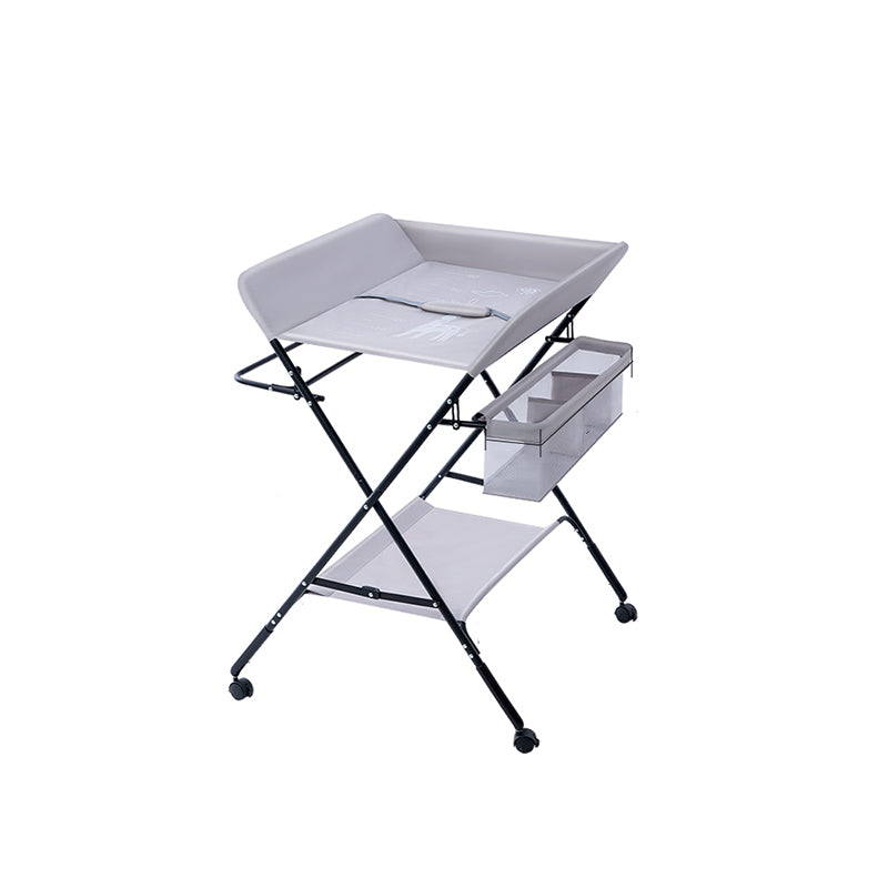 Folding Baby Changing Table Basket Portable Changing Table with Pad