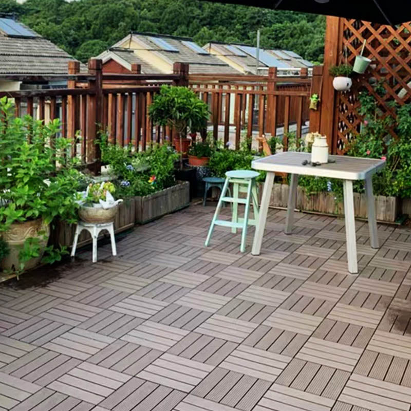 Classical Wooden Flooring Tiles Interlocking Garden Patio Flooring Tiles