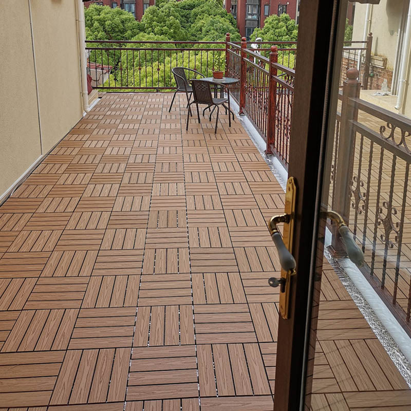 Classical Wood Outdoor Flooring Interlocking Patio Flooring Tiles