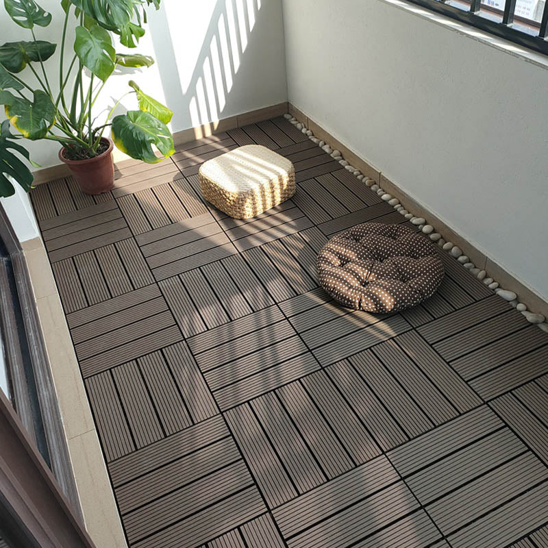 Classical Wood Outdoor Flooring Interlocking Patio Flooring Tiles