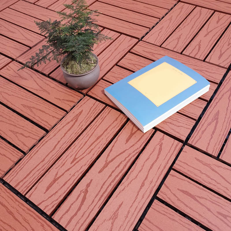 Classical Wood Outdoor Flooring Interlocking Patio Flooring Tiles