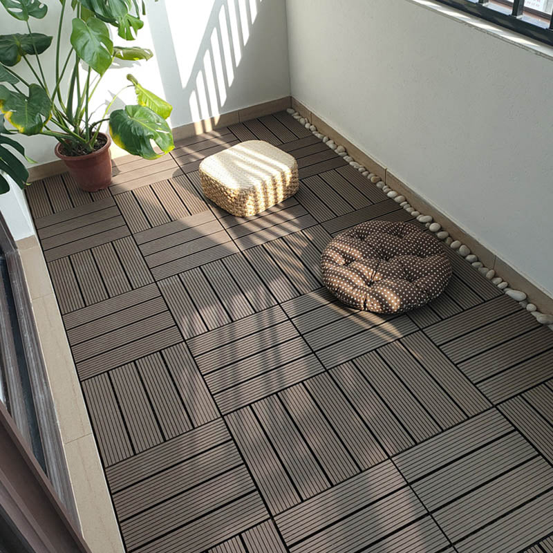 Classical Wood Outdoor Flooring Interlocking Patio Flooring Tiles