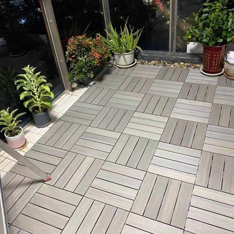 Classical Wood Outdoor Flooring Interlocking Patio Flooring Tiles