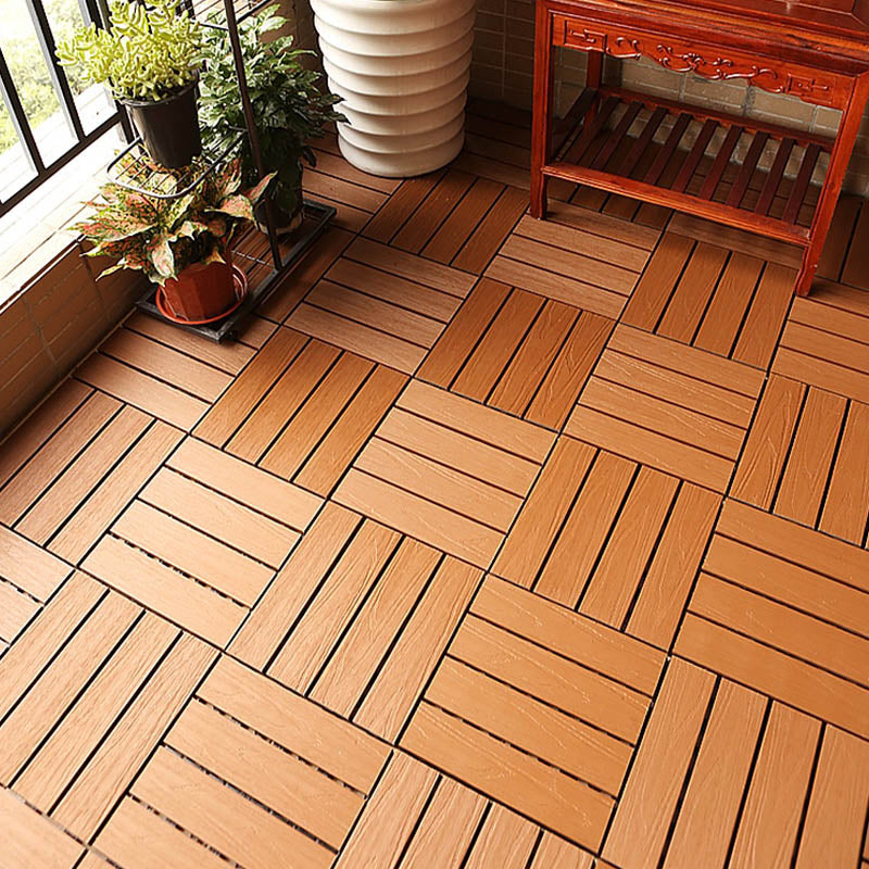 Classical Wood Outdoor Flooring Interlocking Patio Flooring Tiles