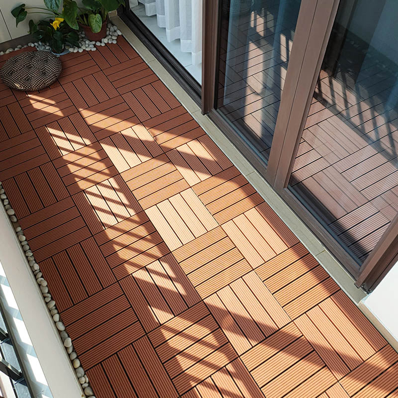 Classical Wood Outdoor Flooring Interlocking Patio Flooring Tiles