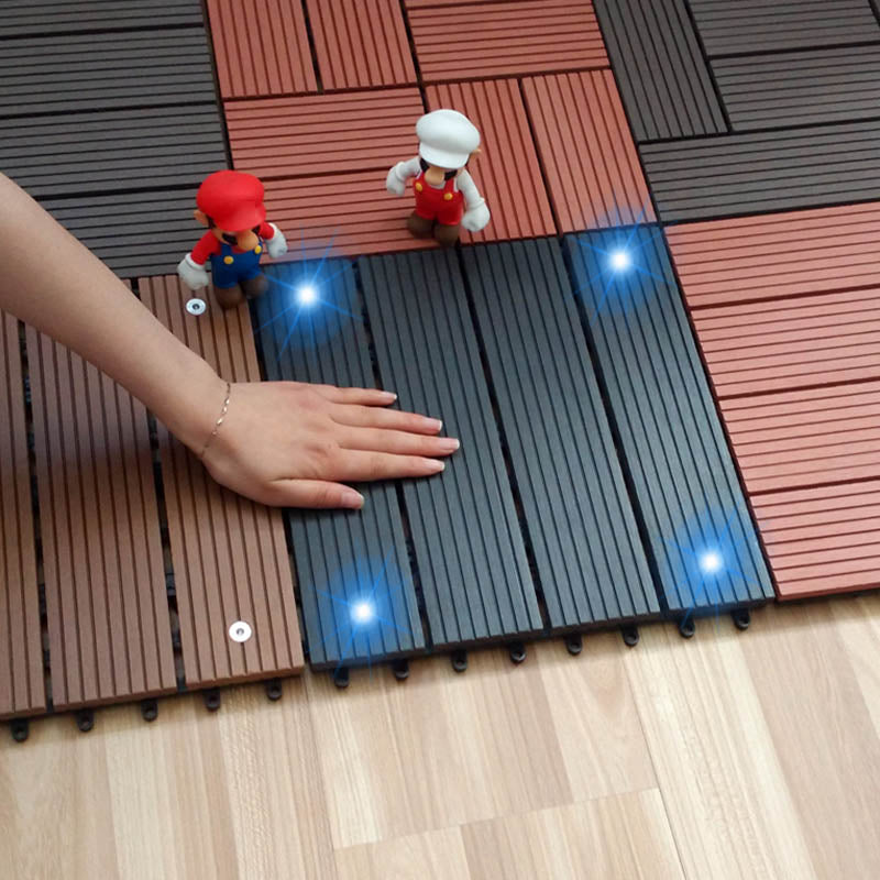 Modern Outdoor Patio Water Resistant Interlocking Composite Floor Tiles