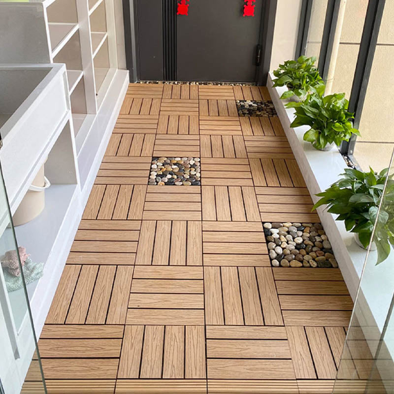 Classical Square Decking Tiles Solid Color Composite Patio Flooring Tiles