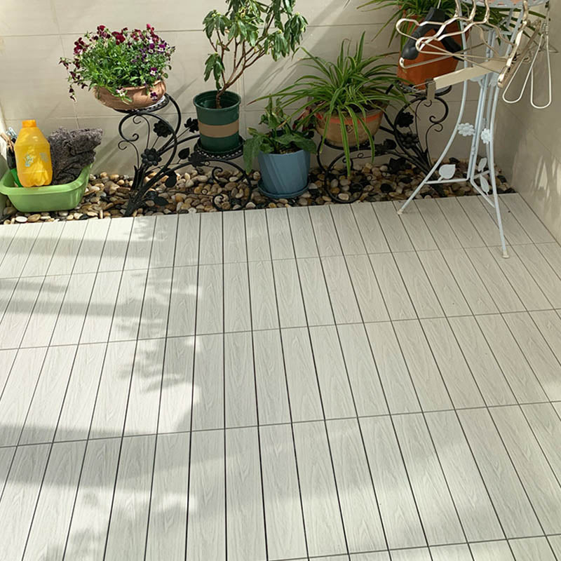 Classical Square Decking Tiles Solid Color Composite Patio Flooring Tiles