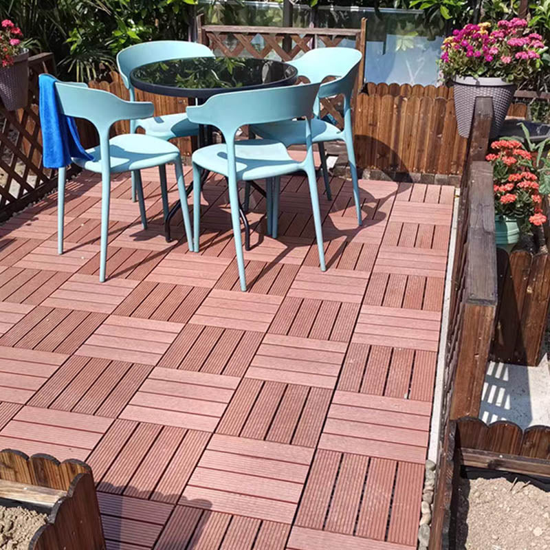 Classical Square Decking Tiles Solid Color Composite Patio Flooring Tiles