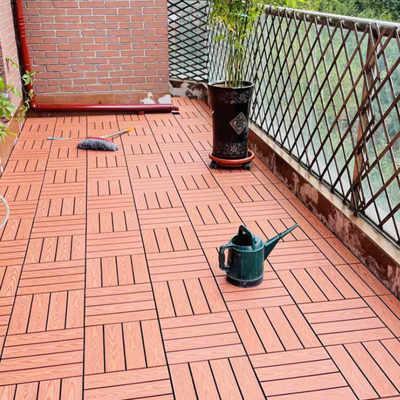 Classical Square Decking Tiles Solid Color Composite Patio Flooring Tiles