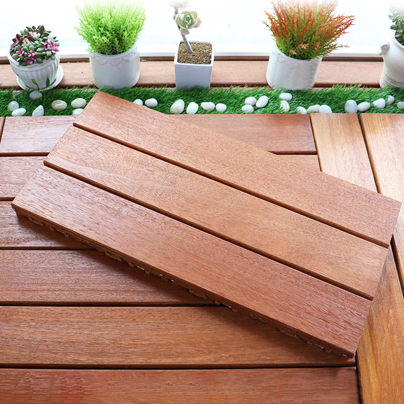 Classic Wood Deck Tiles Interlocking Composite Patio Flooring Tiles