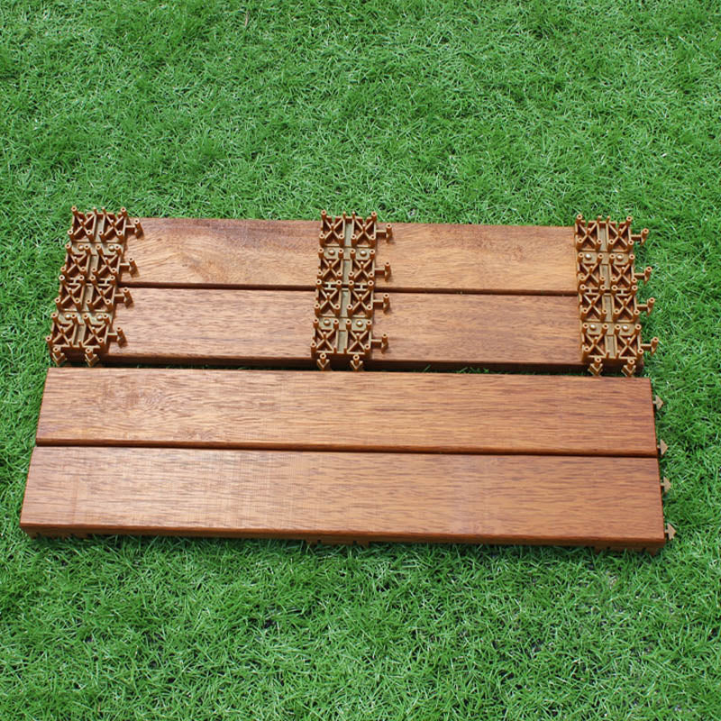 Basic Wood Tile Set Composite Interlocking Patio Flooring Tiles