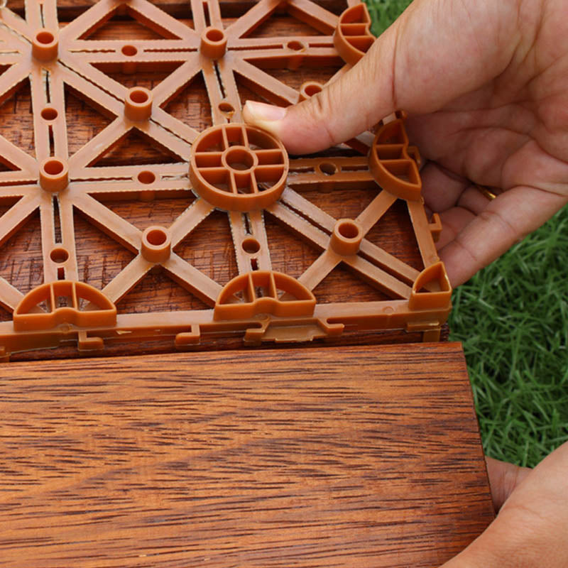 Wood Decking Tiles Waterproof Interlocking Patio Flooring Tiles