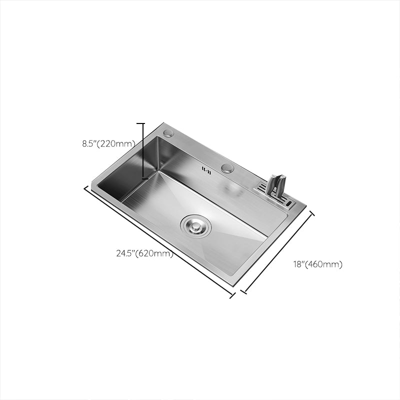 Soundproof Kitchen Sink Overflow Hole Design Stainless Steel Kitchen Sink with Faucet