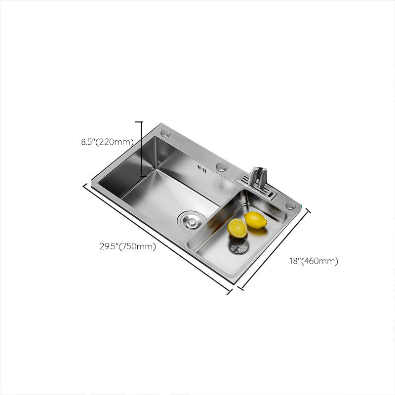 Soundproof Kitchen Sink Overflow Hole Design Stainless Steel Kitchen Sink with Faucet