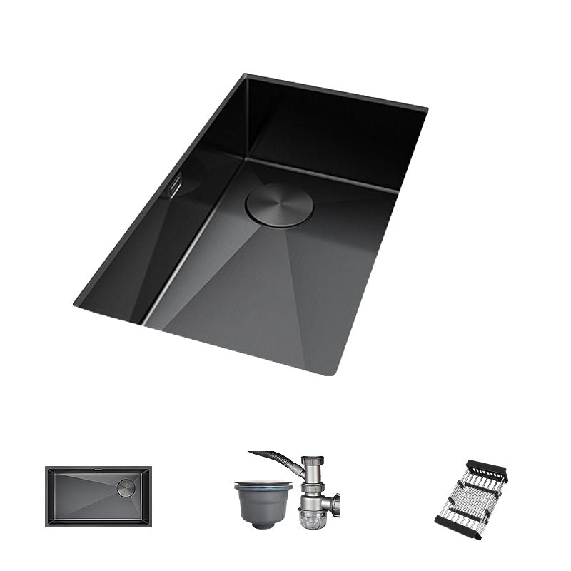 Modern Style Kitchen Sink Noise-cancelling Design Undermount Kitchen Sink with Faucet