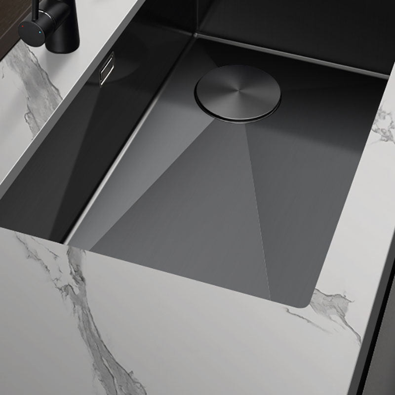 Modern Style Kitchen Sink Noise-cancelling Design Undermount Kitchen Sink with Faucet