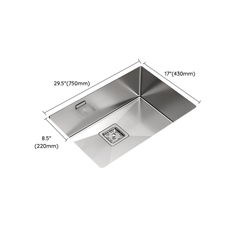 Kitchen Sink Stainless Steel Overflow Hole Design Kitchen Sink with Faucet