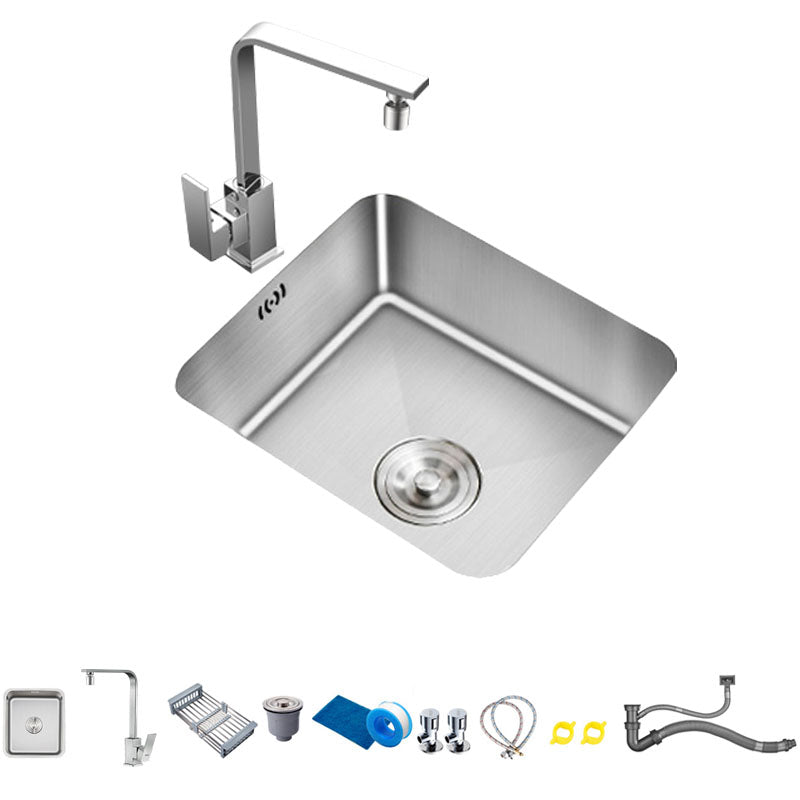 Modern Style Kitchen Sink Stainless Steel Overflow Hole Design Kitchen Sink with Faucet