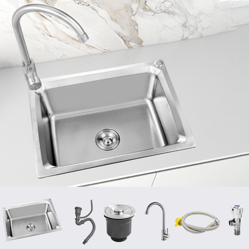 Modern Style Kitchen Sink Stainless Steel Kitchen Sink with Faucet