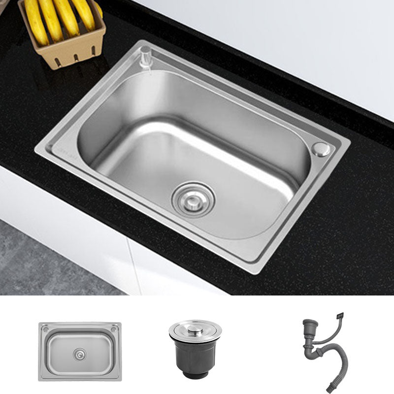 Modern Style Kitchen Sink Stainless Steel Drop-In Oval Kitchen Sink with Faucet