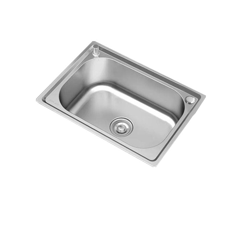 Modern Style Kitchen Sink Stainless Steel Drop-In Oval Kitchen Sink with Faucet