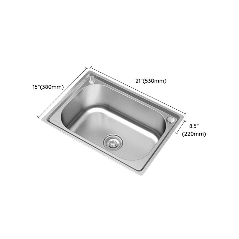 Modern Style Kitchen Sink Stainless Steel Drop-In Oval Kitchen Sink with Faucet