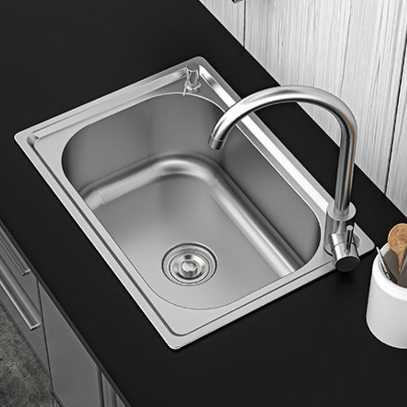 Drop-In Kitchen Sink Soundproof Design Stainless Steel Kitchen Sink with Faucet