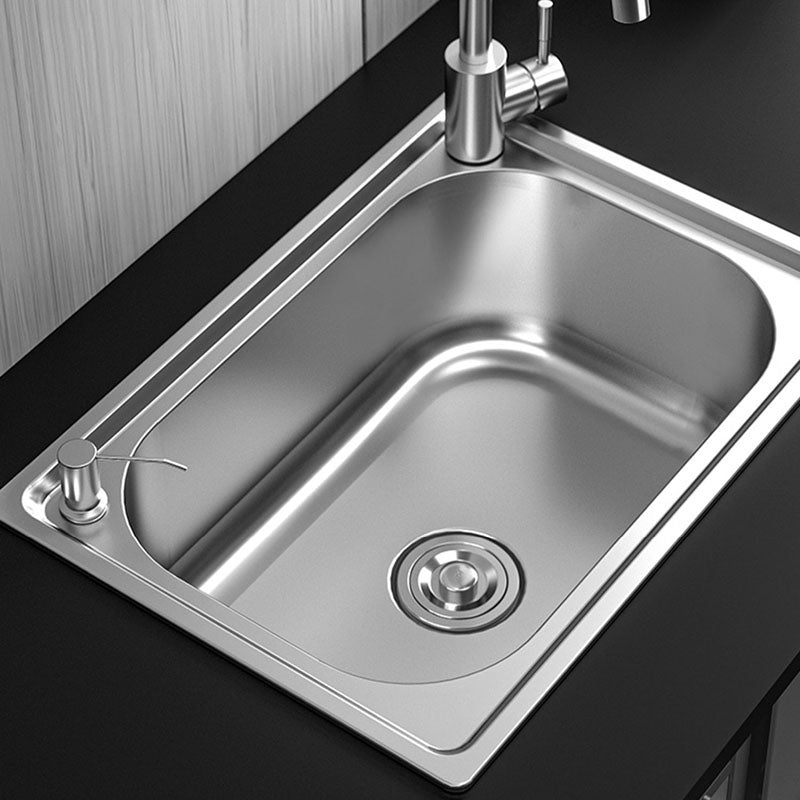 Drop-In Kitchen Sink Soundproof Design Stainless Steel Kitchen Sink with Faucet