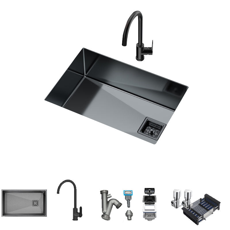 Modern Style Undermount Kitchen Sink Stainless Steel Kitchen Sink with Faucet