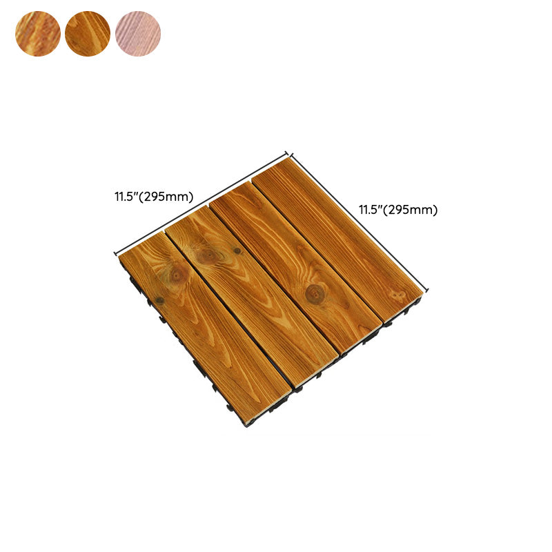 12" X 12" Square Hardwood Flooring Click-Locking Pine Wood Flooring Tiles