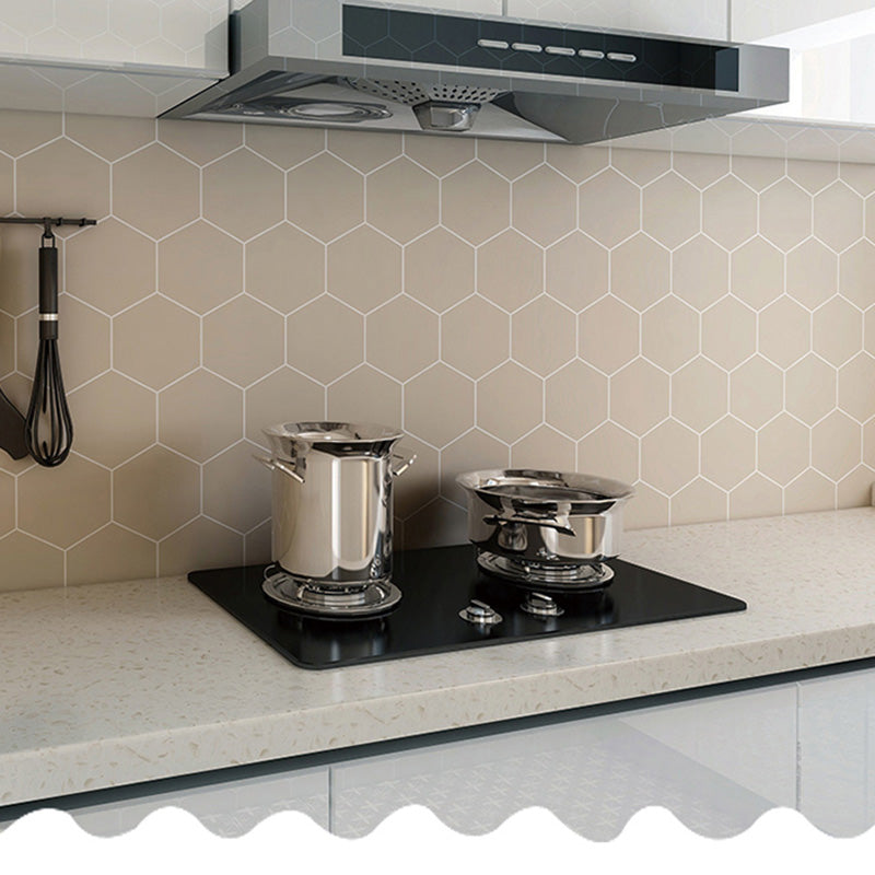 Hexagonal Peel and Stick Tiles Mosaic Tile Peel and Stick Backsplash