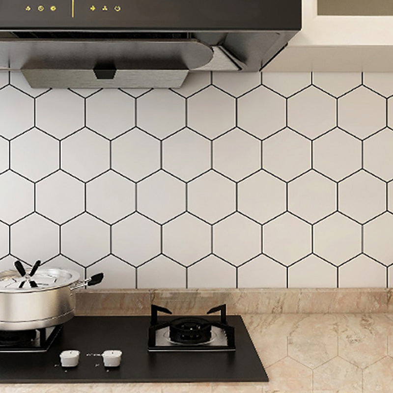 Hexagonal Peel and Stick Tiles Mosaic Tile Peel and Stick Backsplash