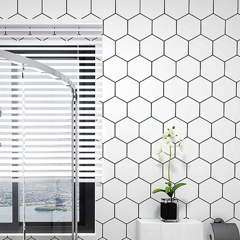 Hexagonal Peel and Stick Tiles Mosaic Tile Peel and Stick Backsplash