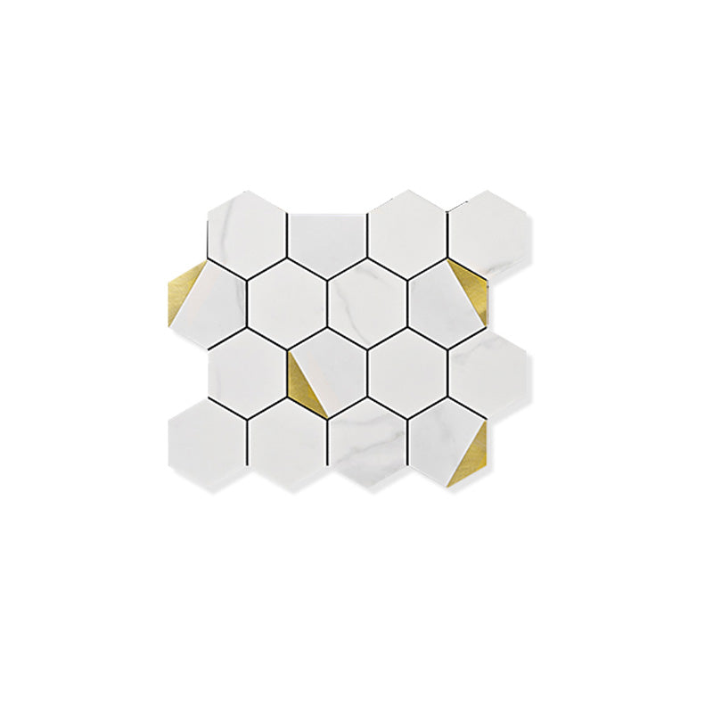 Hexagonal Modern Peel and Stick Tiles Mosaic Tile Peel and Stick Backsplash