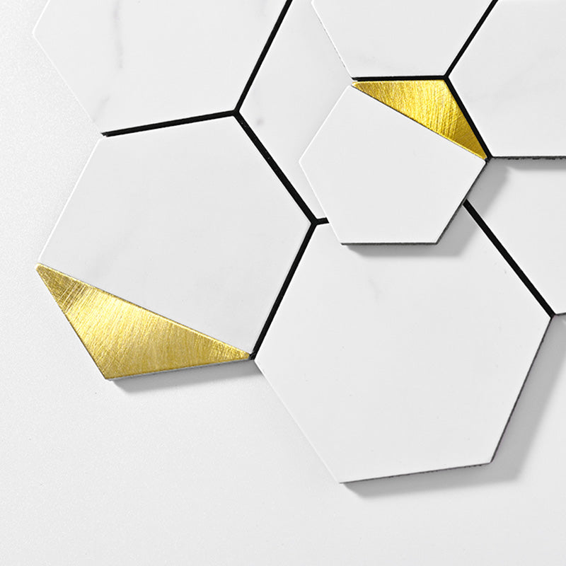 Hexagonal Modern Peel and Stick Tiles Mosaic Tile Peel and Stick Backsplash