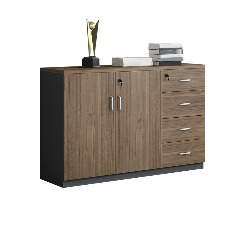 Medieval Modern Filing Cabinet Wooden Frame Storage Lateral File Cabinet