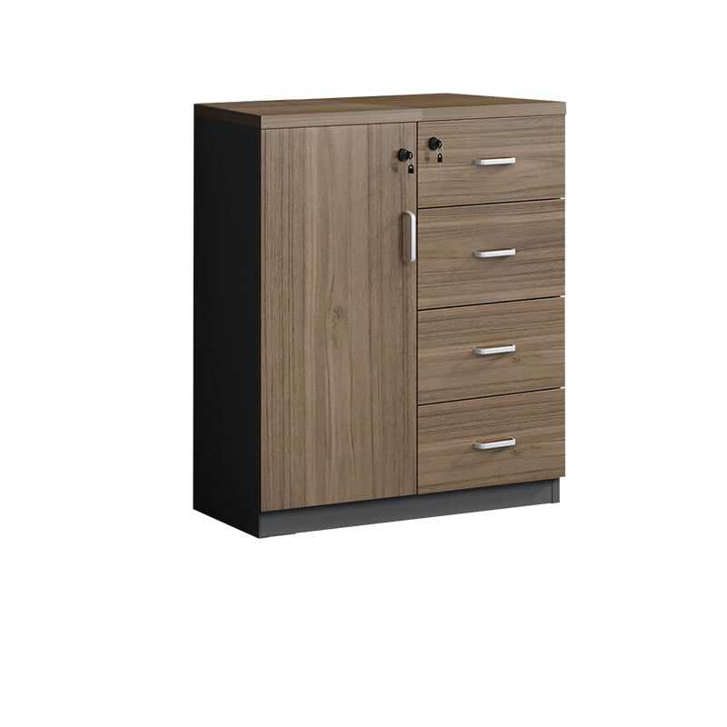 Medieval Modern Filing Cabinet Wooden Frame Storage Lateral File Cabinet