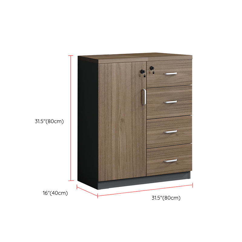 Medieval Modern Filing Cabinet Wooden Frame Storage Lateral File Cabinet