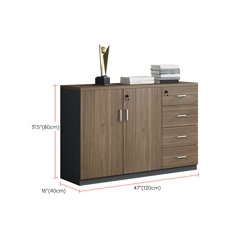 Medieval Modern Filing Cabinet Wooden Frame Storage Lateral File Cabinet