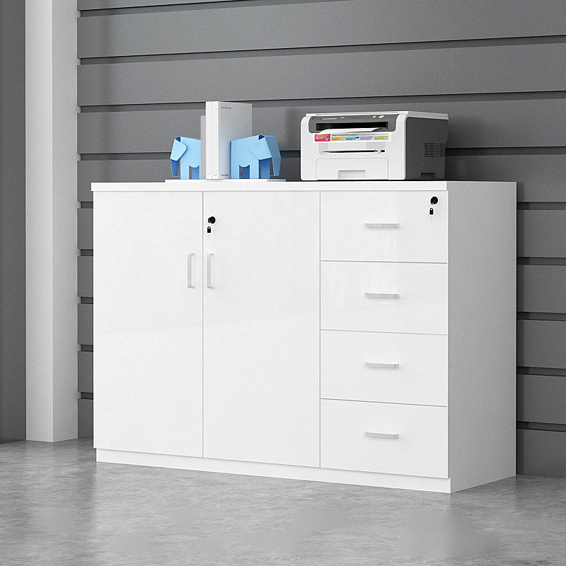 Contemporary File Cabinet Wooden Frame Storage Lateral File Cabinet