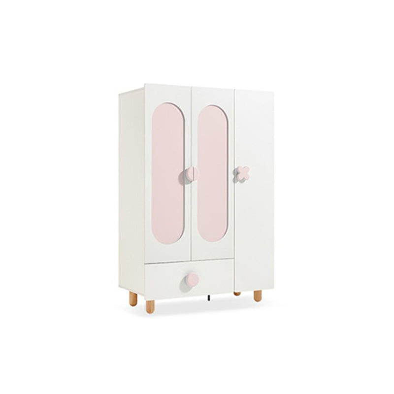 Pink and Blue Wardrobe Armoire Wooden Wardrobe Armoire with Door