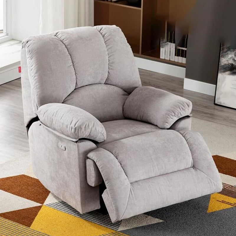 Contemporary Standard Recliner Fabric Solid Color Indoor Rocking Arm Reclining